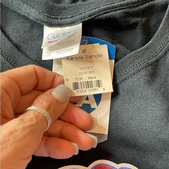 Kansas Jayhawks Glitzy Icon Officially Licensed Short Sleeve T-Shirt Women’s M - Picture 9 of 12